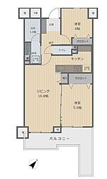 シティクレスト東戸塚 2LDKの間取図画像