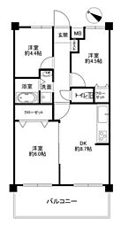 パティオいずみ野 3LDKの間取図画像