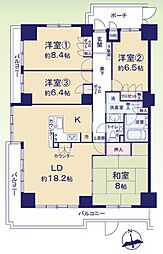 ナイスパークステージ東戸塚 4LDKの間取図画像
