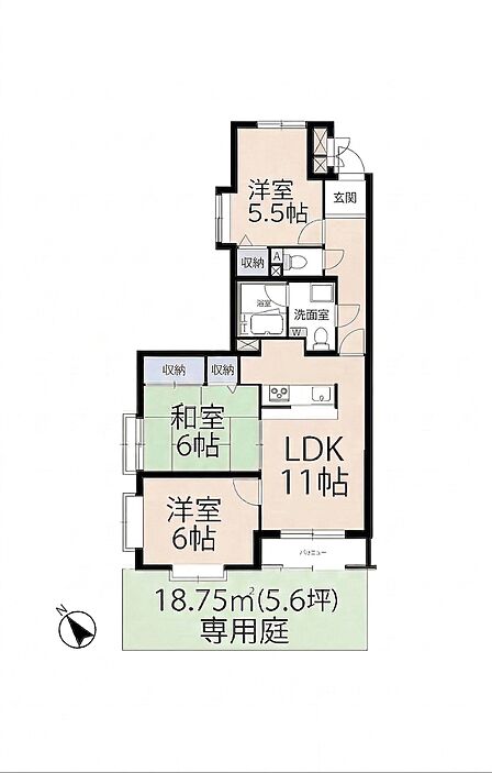 3LDK 間取り