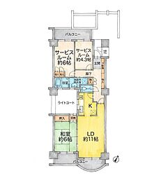 ハイネスアミティ鶴間壱番館 1SLDKの間取図画像