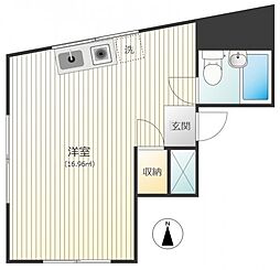 東京メトロ丸ノ内線 本郷三丁目駅 徒歩3分の賃貸マンション 3階ワンルームの間取り