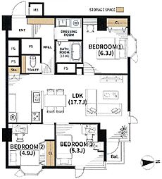 間取図画像 3LDK