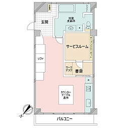 ライオンズマンション神楽坂第2 1SDKの間取図画像