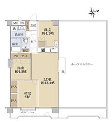 ライオンズマンション瑞鳳 8階3LDKの間取り