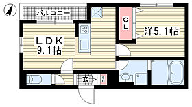 フルール花隈  ｜ 兵庫県神戸市中央区花隈町（賃貸アパート1LDK・2階・36.69㎡） その2