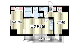 SDグランツ新神戸ステーションフロント 3階2LDKの間取り