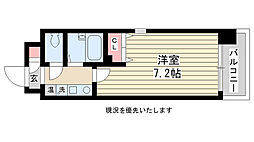 エスリード三宮 1Kの間取図画像
