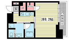 RESIDIA神戸元町 1Kの間取図画像