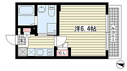 グレイスシャトー王子 ワンルームの間取図画像