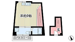 中山手鈴木ビル北館S ワンルームの間取図画像
