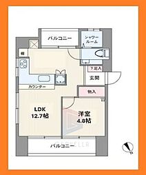 ライオンズマンション目黒第2 1LDKの間取図画像