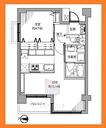 フォレステージ西早稲田 1LDKの間取図画像