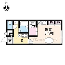 レオパレスステランテ 1Kの間取図画像