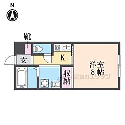 プラザ松本A 1Kの間取図画像