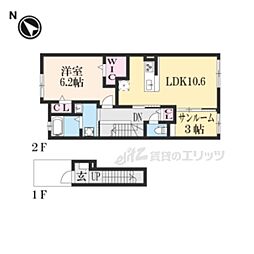 グランルージュ 1LDKの間取図画像