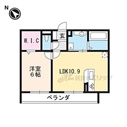 ローズパル 1LDKの間取図画像