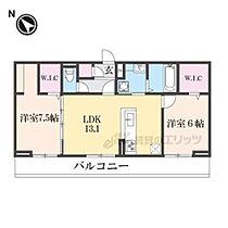 滋賀県栗東市大橋５丁目（賃貸アパート2LDK・3階・62.53㎡） その2