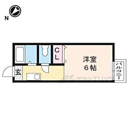 プラザエイト ワンルームの間取図画像