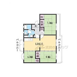 グリーンライフ唐橋 3LDKの間取図画像