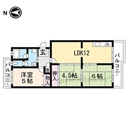 セレッソ甲西B号館 3LDKの間取図画像