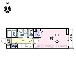 京阪石山坂本線 滋賀里駅 徒歩7分の賃貸アパート 2階1Kの間取り