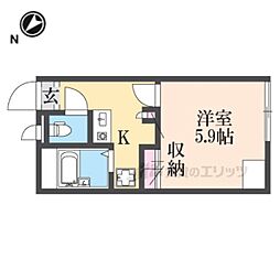 JR東海道・山陽本線 彦根駅 徒歩7分の賃貸アパート 2階1Kの間取り