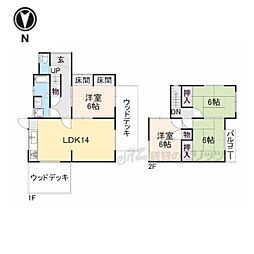 JR東海道・山陽本線 瀬田駅 徒歩21分の賃貸一戸建て 2階4LDKの間取り