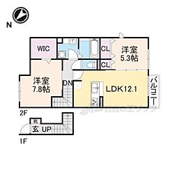 ブルームコート 2LDKの間取図画像