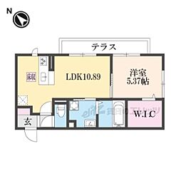 LYS GRACIEUX(リス グラシュー） 3階1LDKの間取り