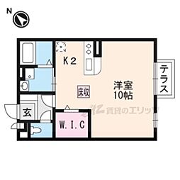 サンシャイン 105 1階ワンルームの間取り