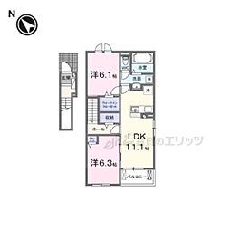 リアン テール 2LDKの間取図画像