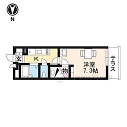 レオパレス彦根後三条 1Kの間取図画像