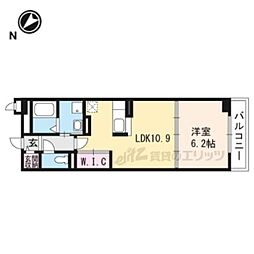 エヴァーグリーンフジ 1LDKの間取図画像
