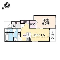 アイプレイス彦根I 1LDKの間取図画像