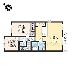 Sancreate本綾野 2LDKの間取図画像