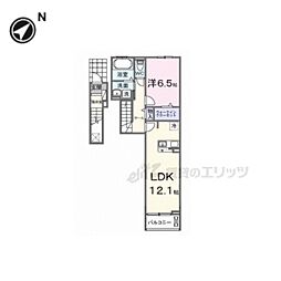 アンシャンテ 1LDKの間取図画像