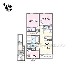 シンシア甲南I 3LDKの間取図画像