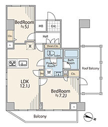 アイル赤羽サウス 2LDKの間取り