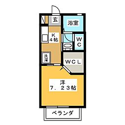 間取図画像 1K