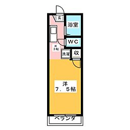 ノバビュー東海 ワンルームの間取図画像