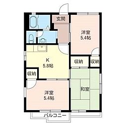 グリーンハイツ 3Kの間取図画像