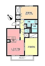 フォーレカメリア 2LDKの間取図画像