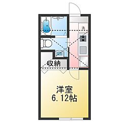 仮)南矢名Mアパート 1Kの間取図画像