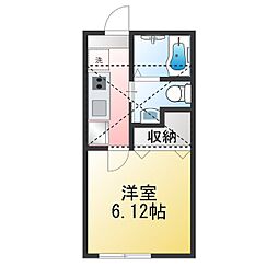 仮)南矢名Mアパート 1Kの間取図画像