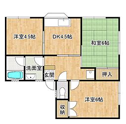 仁平I 2階3DKの間取り