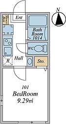 日野2丁目新築アパート(仮) 1Kの間取図画像