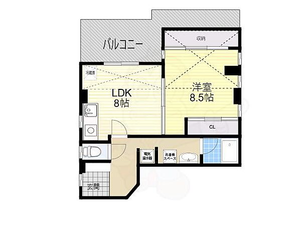 大阪府豊中市本町５丁目(賃貸マンション1LDK・3階・43.16㎡)の写真 その2