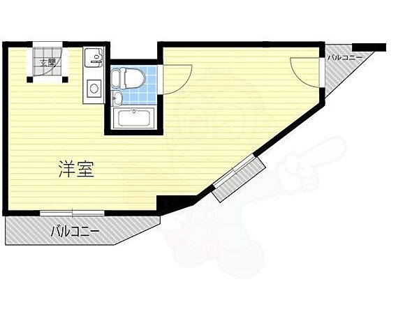 大阪府池田市槻木町(賃貸マンション1R・2階・19.95㎡)の写真 その2