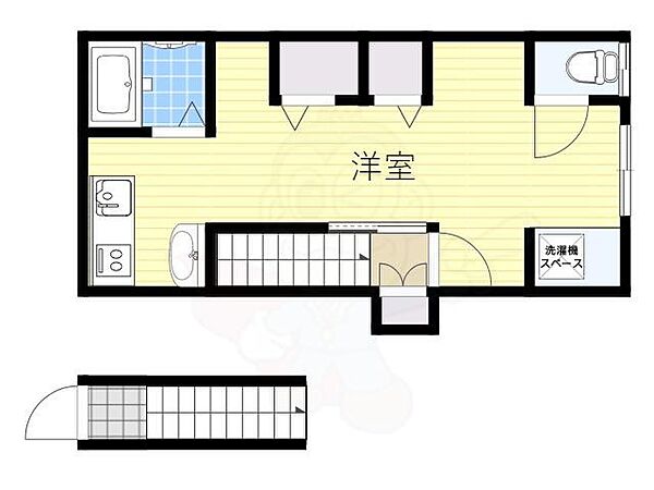 大阪府豊中市二葉町１丁目(賃貸アパート1R・1階・28.85㎡)の写真 その2